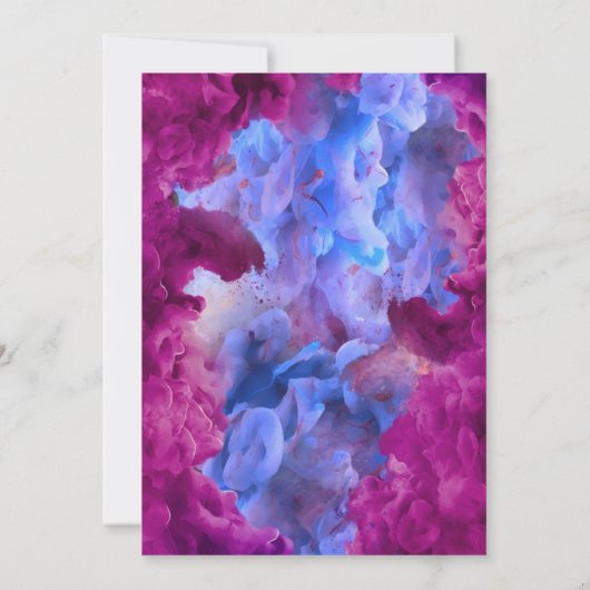 Blauw Roze Rook Geslacht Onthullen Partij Kaart (Achterkant)