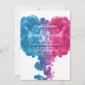 Blauw Roze Rook Hart Baby Geslacht Onthullen Kaart (Voorkant)