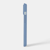 Blauw & roze Schaduw Monogram met groovy naam iPhone 15 Case (Linkerkant)
