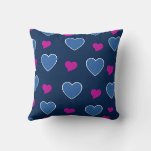 Blauw Roze Schattig Cozy Modern Romantisch Chic Ha Kussen