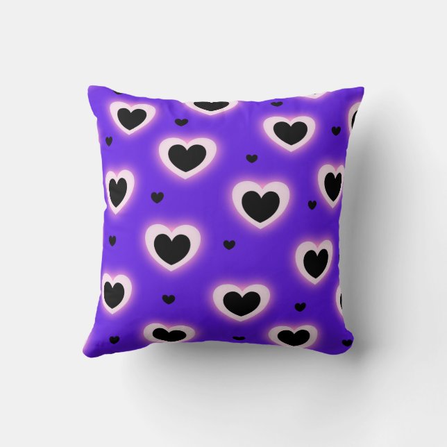 Blauw Roze Schattig Cozy Modern Romantisch Chic Ha Kussen (Achterkant)