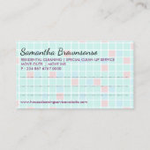 Blauw Roze Schoonmaak Afspraak Visitekaartje (Achterkant)