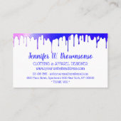 Blauw roze Shirt kleding kleding Visitekaartje (Achterkant)