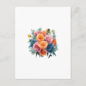 Blauw, Roze, Sinaasappel en Groen Bloemen Gast Det Informatiekaartje (Achterkant)