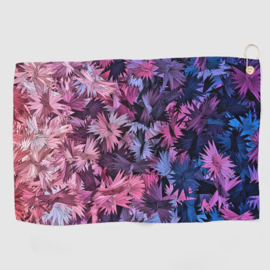 Blauw roze Snoepjes patronen Golfhanddoek (Horizontaal)