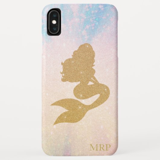 *~* Blauw roze Sparkle Gold Glitter Mermaid Case-Mate iPhone Case (Achterkant)