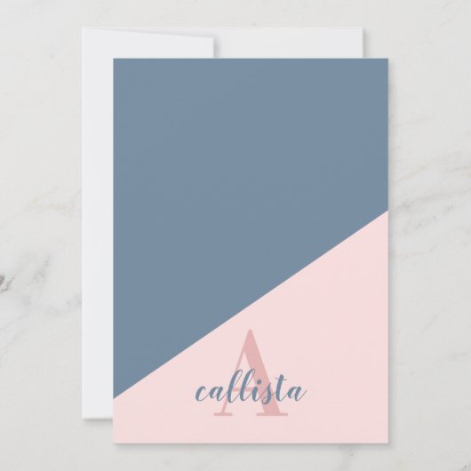 Blauw Roze Sparkly Glitter Jurk Debutante Dans Kaart (Achterkant)