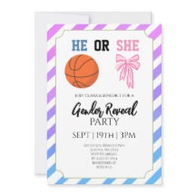 Blauw Roze Strik Basketball Geslacht Onthulling Fe