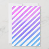 Blauw Roze Strik Loopauto Geslacht Onthulling Fees Kaart (Achterkant)