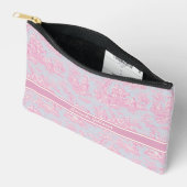  blauw roze Toile de Jouy bedrukt Etui (Open)