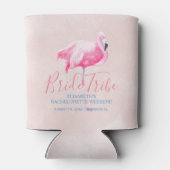 Blauw roze tropische bacheloret weekend blikjeskoeler (Achterkant)