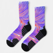blauw & roze Veren Sokken (Links)