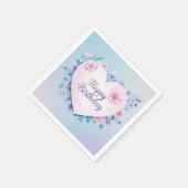 Blauw Roze verjaardag luxe elegante extravagant Servet (Hoek)