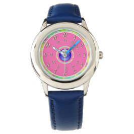 Blauw roze volgen horloge