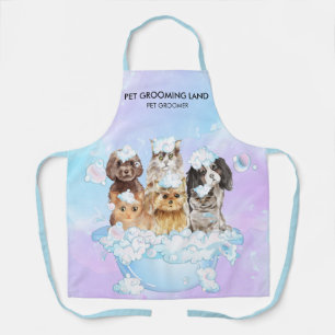 Blauw Roze Was Huisdierverzorging Hond Kat Spa Schort
