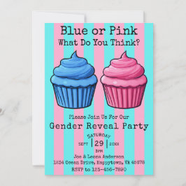 Blauw roze, wat denk je dat cupcake geslacht onthu kaart
