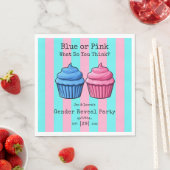 Blauw roze, wat denk je dat cupcake geslacht onthu servet (Insitu)