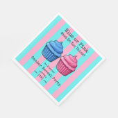 Blauw roze, wat denk je dat cupcake geslacht onthu servet (Hoek)