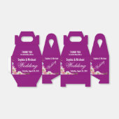 Blauw Roze Waterverf Bloemen bruiloft Bedankdoosjes (Uitgevouwen)