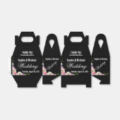 Blauw Roze Waterverf Bloemen bruiloft Bedankdoosjes (Uitgevouwen)