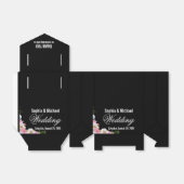 Blauw Roze Waterverf Bloemen bruiloft Bedankdoosjes (Uitgevouwen)