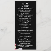 Blauw Roze Waterverf Bloemen QR Code Huwelijk Menu (Voorkant)