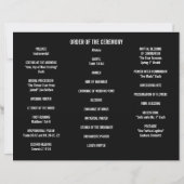 Blauw Roze Waterverf Bloemen Trouwprogramma Flyer (Achterkant)