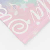 Blauw Roze Waterverf Harten, Sterren en Muziek Fleece Deken (Hoek)