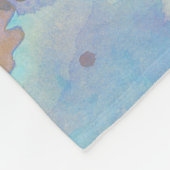 Blauw Roze Wereldkaart Ontwerp 48 Fleece Deken (Hoek)