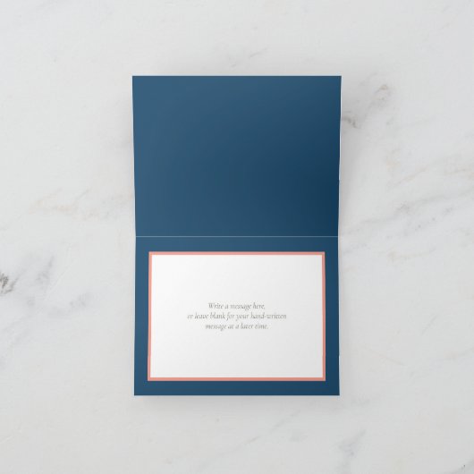 Blauw Roze Wit Daffodil Boeket Gelukkige Verjaarda Kaart (Binnen)