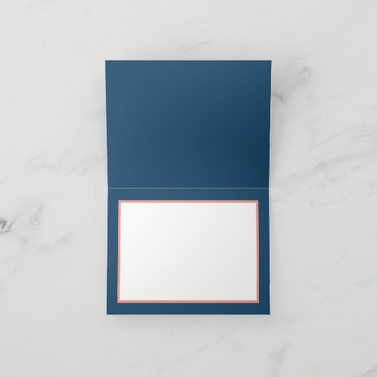 Blauw Roze Wit Roze Orchidee Boeket Bedankt Kaart (Binnen)