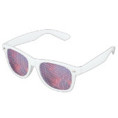 Blauw Roze Wolken Retro Zonnebril (Gekanteld)