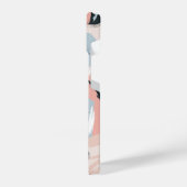 Blauw Roze Zwart Pastel Abstractie iPhone Hoesje (Linkerkant)