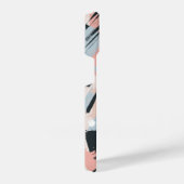 Blauw Roze Zwart Pastel Abstractie iPhone Hoesje (Rechterkant)