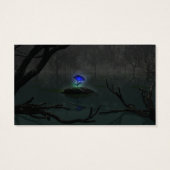 Blauw Rozen Bladwijzer Visitekaartjes (Achterkant)