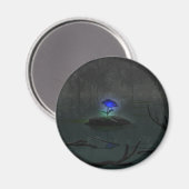 Blauw Rozen magneet (Voorkant / Achterkant)