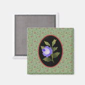 Blauw Rozen magneet (Voorkant / Achterkant)