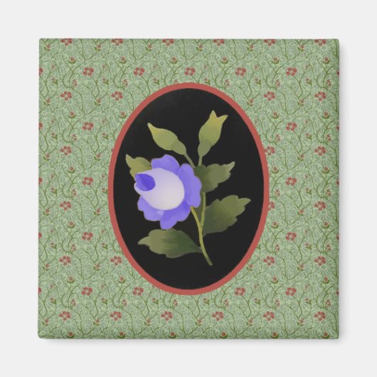 Blauw Rozen magneet (Voorkant)