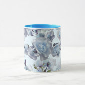 Blauw Rozen Mok, Blauwe Mok, Blauwe beker, Rozen b Mok (Midden)