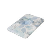 Blauw Rozen patroon Badmat (Gekanteld)