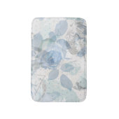 Blauw Rozen patroon Badmat (Voorkant Verticaal)