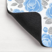 Blauw rozen patroon muismat (Hoek)