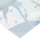 Blauw Rozen patroon Tafelkleed (Gekanteld)