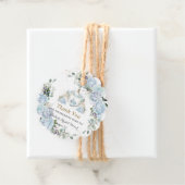 Blauw Rozen Prinses Koets Bruidsmeisje Bedankjes Labels (In situ)