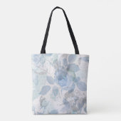 Blauw Rozen slijpvormig ontwerp Tote Bag (Achterkant)