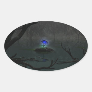 Blauw Rozen Stickers