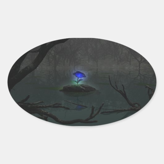 Blauw Rozen Stickers (Voorkant)