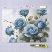   Blauw Rozen waterverf schilderij Tissuepapier (Craft)