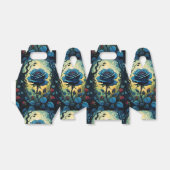 Blauw Rozen wijnstokken 1 gevel Bedankdoosjes (Uitgevouwen)