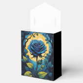 Blauw Rozen wijnstokken 3 tent Bedankdoosjes (Geopend)